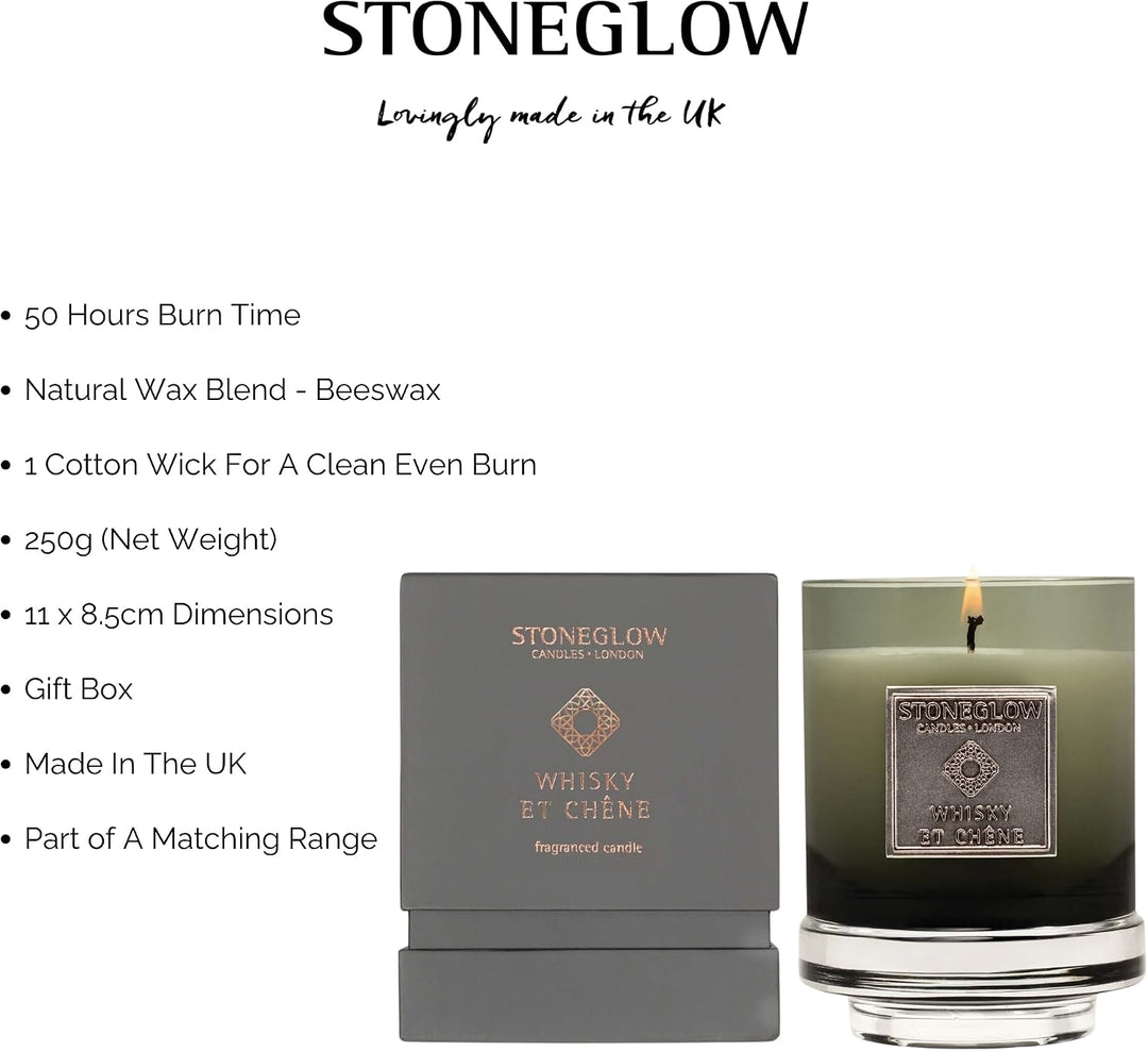 Stoneglow Glas Metallique Fleur Dickblatt Kerze, Mehrfarbig, 9,5 x 12 x 9,5 cm