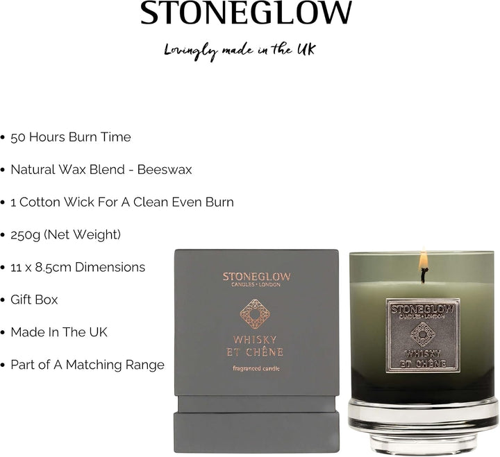 Stoneglow Glas Metallique Fleur Dickblatt Kerze, Mehrfarbig, 9,5 x 12 x 9,5 cm