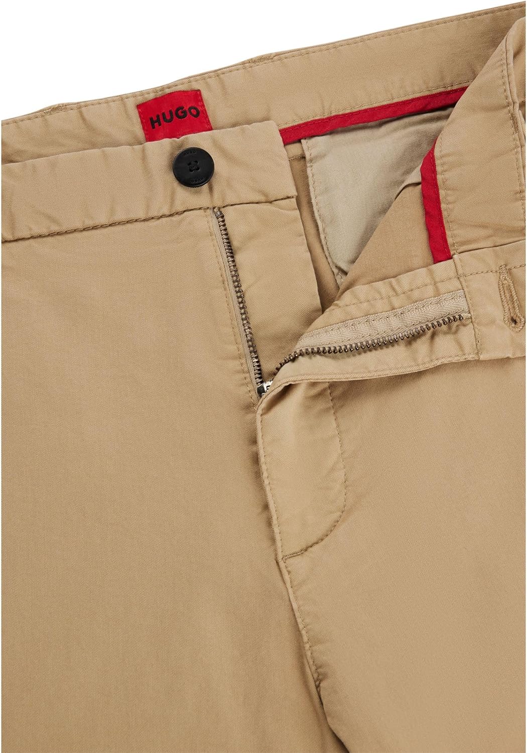 HUGO Herren David222D Slim-Fit Chino aus elastischer Baumwoll-Gabardine 33W / 34L Medium Beige264, 3