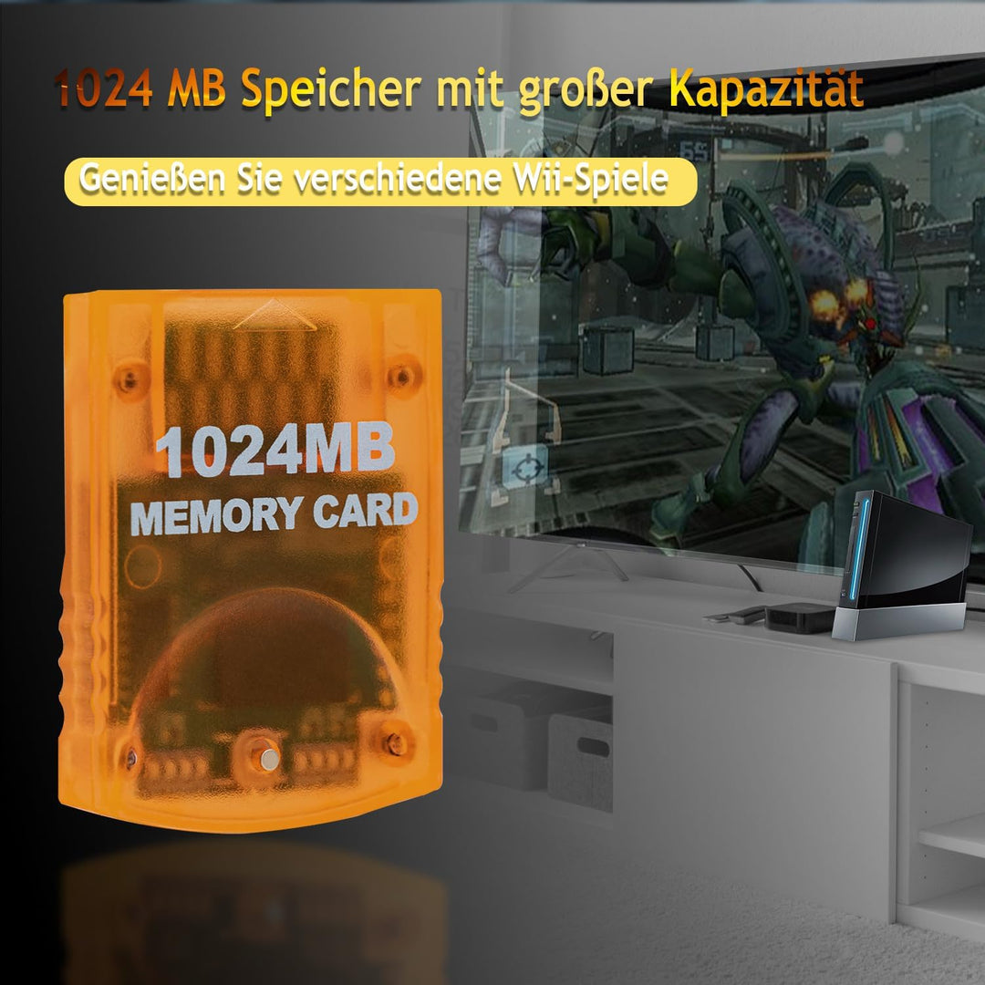 Mcbazel 1024MB Gaming-Speicherkarte für Wii/Gamecube GC-Konsole, 1024MB