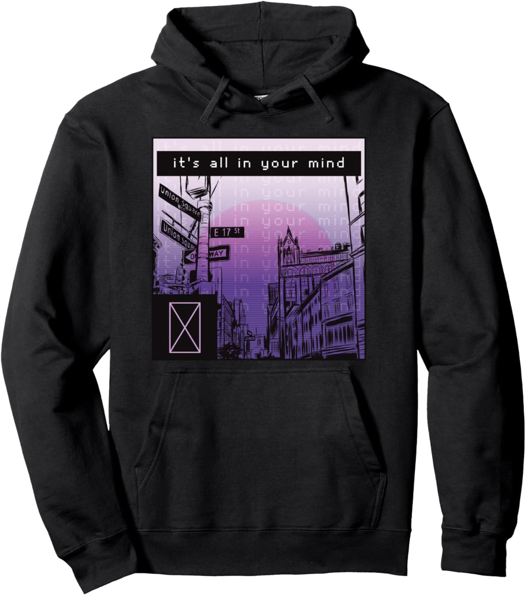 Aesthetic Vaporwave Nu Goth Grunge E-Girl Aesthetic Quote Pullover Hoodie