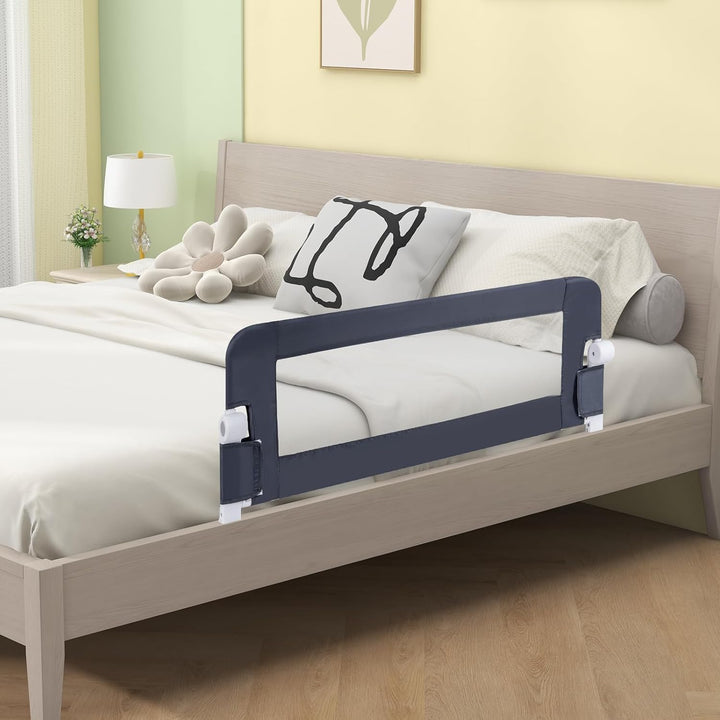 GOPLUS Bettgitter 120/150 cm, Sicherheitsgitter klappbar für Kinderbett, Einzel-, Doppel-, Queensize