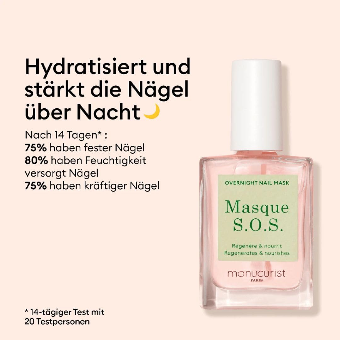 Manucurist SOS-Maske – Nagelpflege - Nachtmaske für Nägel – Nail Care Mask for Nails - Pflege beschä
