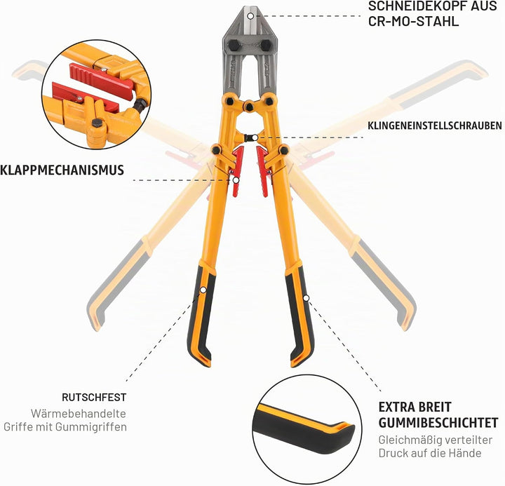 Olympia Tools Power Grip Bolzenschneider, 39-118, 18 Zoll 18-inch, 18-inch