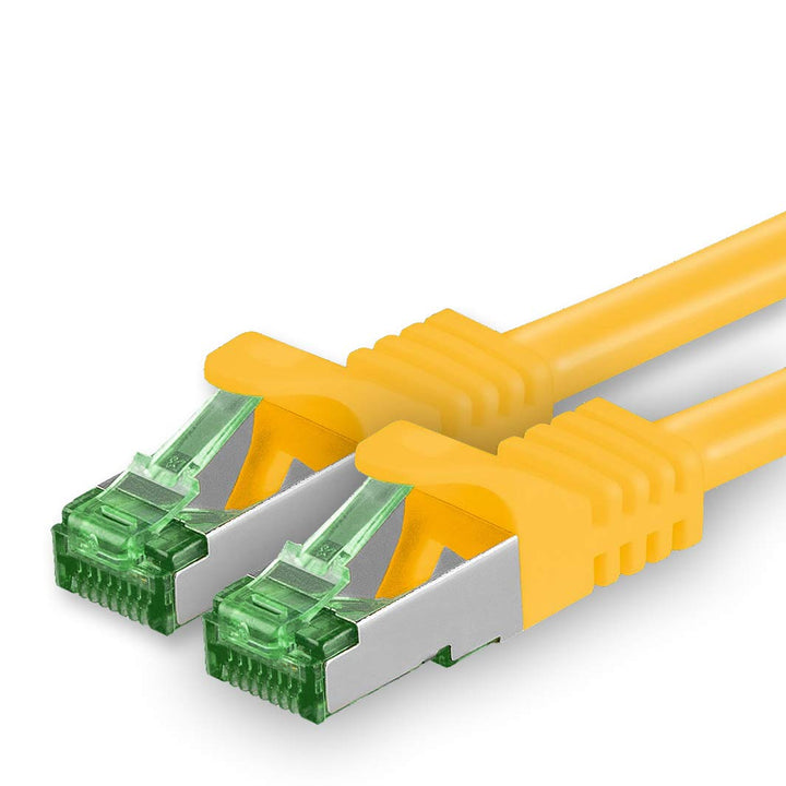 Cat7 Netzwerkkabel 30m - Gelb - 1 Stück - Cat 7 Ethernetkabel Lankabel Lan 10Gbits Patchkabel Rj45 f