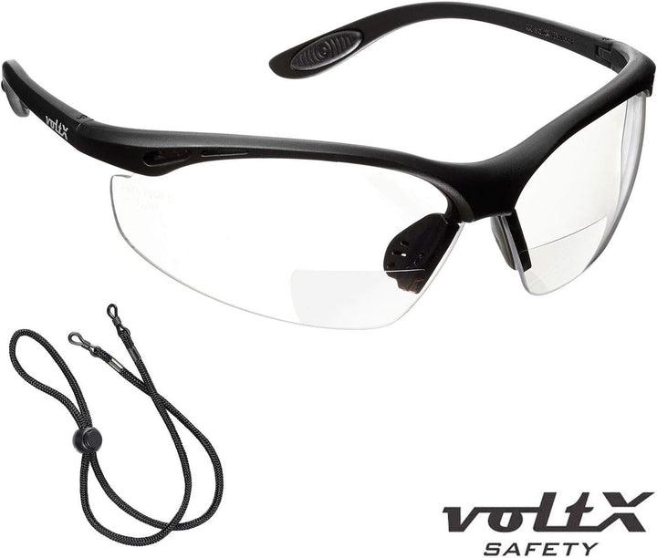 voltX 3 x Constructor' BIFOKALE Schutzbrille mit Lesehilfe (+3.0 Dioptrie klare, gelbe & polarisiert