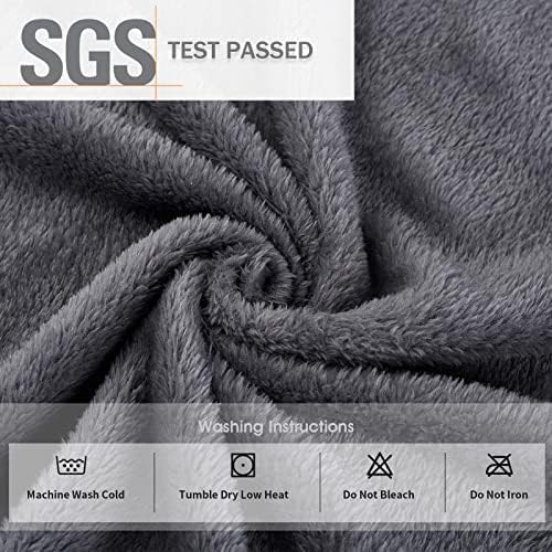 FashGudim Herren Bademäntel gross und gross in voller Länge Plüsch Fleece lange Robe Schal Kragen wa