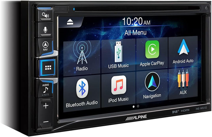 ALPINE INE-W611D Multimedia Autoradio, Farbe: schwarz, 2 DIN