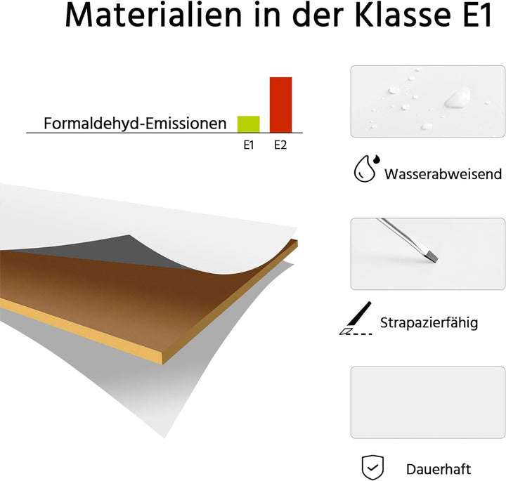 Yaheetech Nachtkommode mit 3 Schubladen moderner Nachttisch Nachtkonsole für Boxspringbett Nachtschr