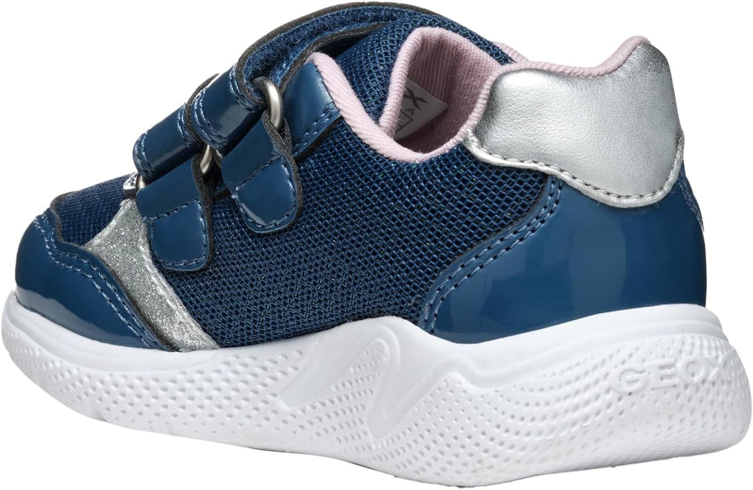 Geox Mädchen B Sprintye Girl A Sneakers 24 EU Avio Silver, 24 EU Avio Silver