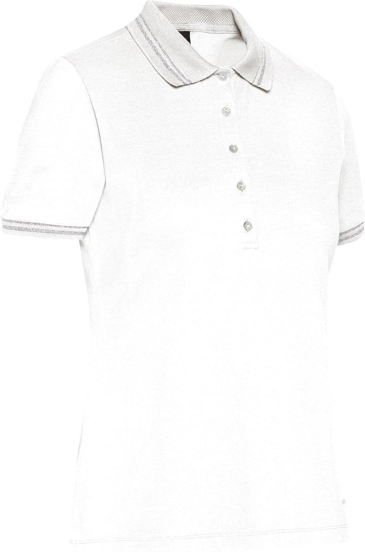 Geox Damen W Polo Shirt XS Optical White, XS Optical White