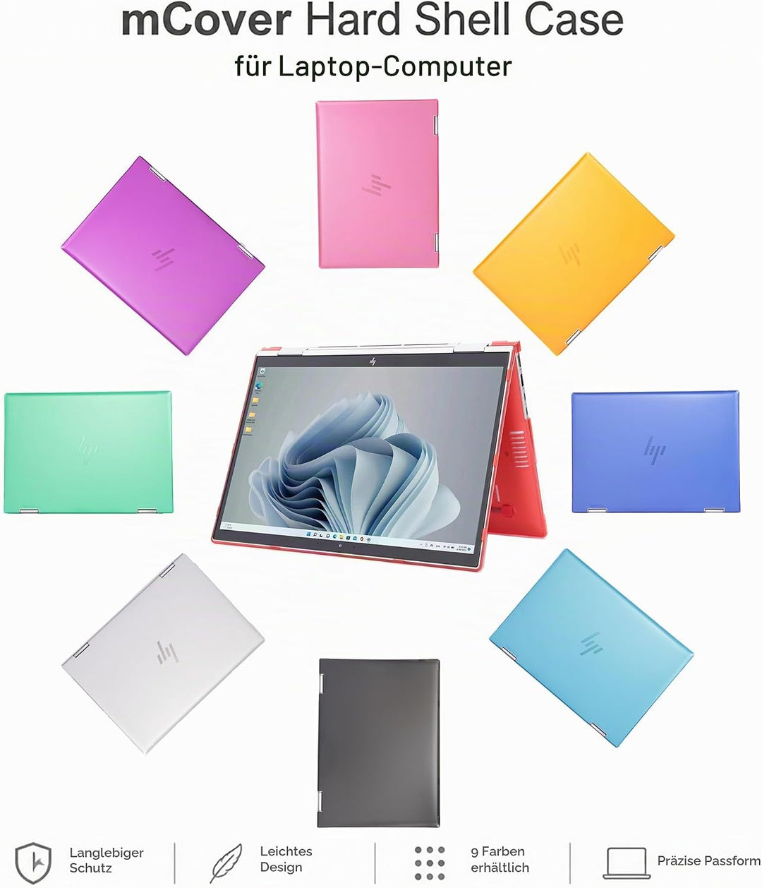 mCover Nur kompatibel mit HP EliteBook 830 | 835 G9 / G10 und Elite x360 830 G9 / G10 2-in-1 Windows