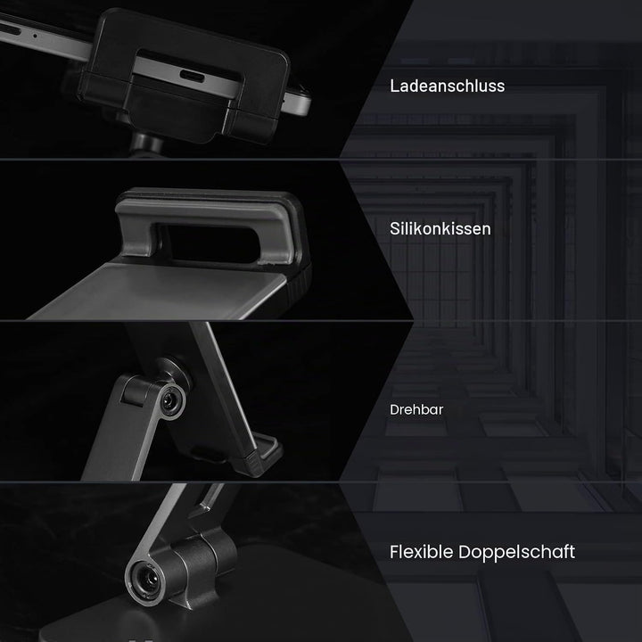 SHUOSUO Tablet Ständer Verstellbar & Faltbar, Schwerer Aluminium Tablet Halterung Halter Tisch, komp