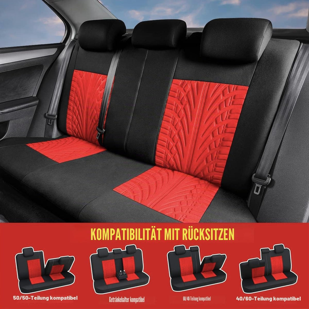 AUTOYOUTH Autositzbezüge, Vordersitzbezüge, mit geteilter Autobank, für Damen, komplettes Set, Sitzs