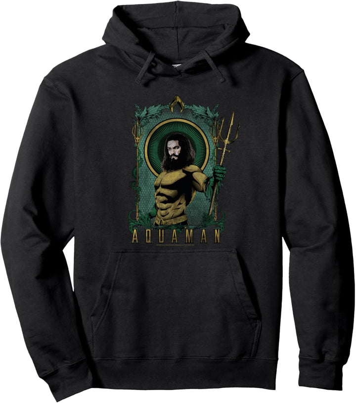 DC Comics Aquaman Framed Trident Pullover Hoodie
