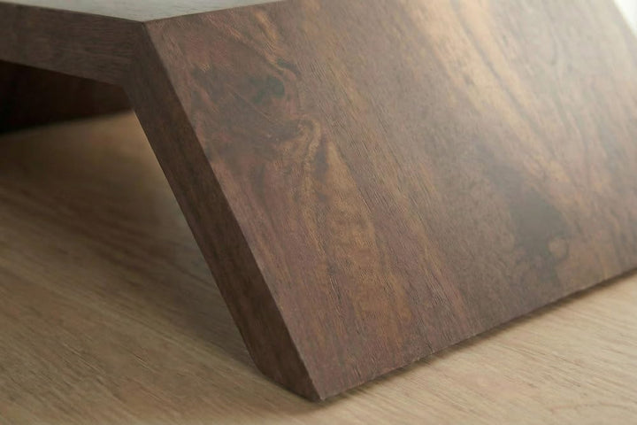 Riess Ambiente Massiver Monitorständer Gatsby - 50cm - braun - Mangoholz Laptoptisch | Unikat, indiv
