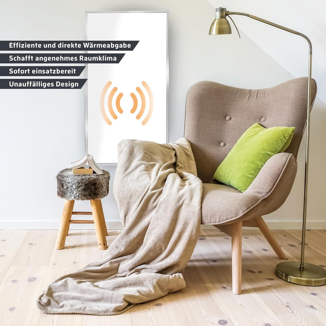 KAISER Infrarotheizung Wandheizung Deckenmontage mit Thermostat Heizpaneel mit Fernbedienung Elektro