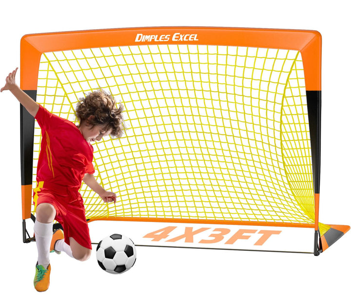 Dimples Excel Pop-Up Fussballtor – Faltbar für Kinder | 1er oder 2er Set in 120x90 / 152x110 / 213x1