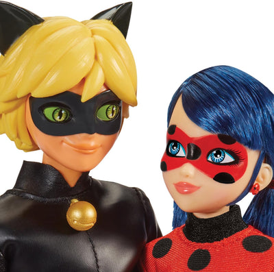 Bandai - Miraculous Ladybug - 2er Packung Ankleidepuppen 26 cm - Ladybug und Cat Noir - P50365, Lady