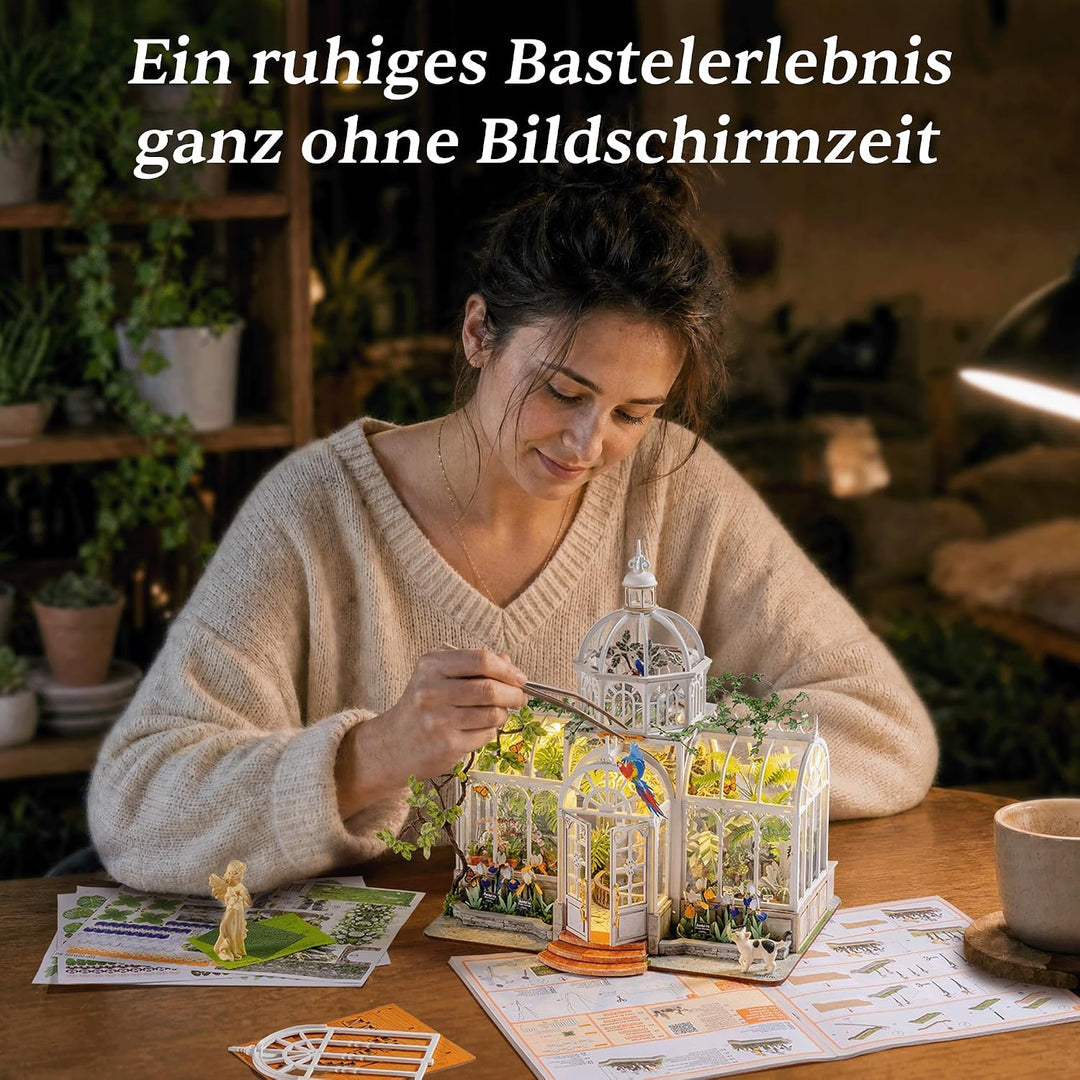 Rolife Botanical Oasis DIY Miniaturhaus-Modellbausatz für Erwachsene