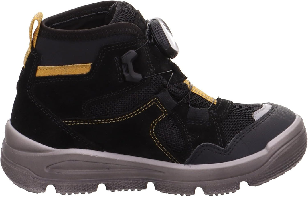 Superfit Jungen Mars Leicht Gefütterte Gore-tex Sneaker 30 EU Schwarz Gelb 0010, 30 EU Schwarz Gelb