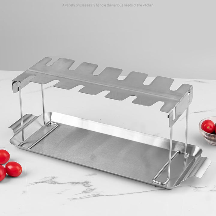 Hühnerschenkel Halter Für Grill - Edelstahl Grillrost Für Hähnchenkeulen & Smoker - Edelstahl Rostha