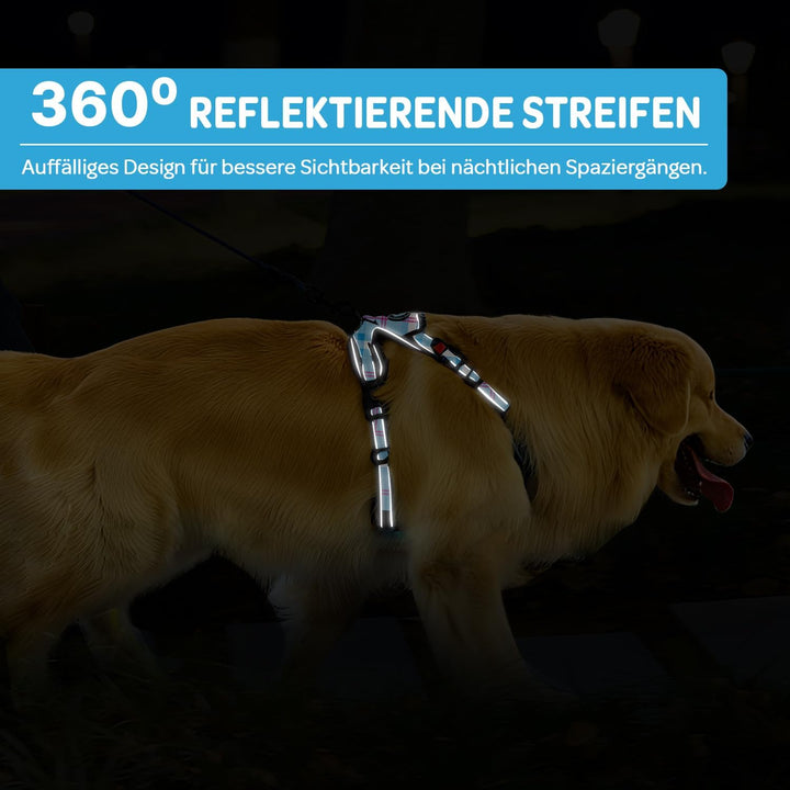 FURRYFECTION Hundegeschirr, Hunde Anti Zug Geschirr, Brustgeschirr, Antizuggeschirr für Grosse Hunde