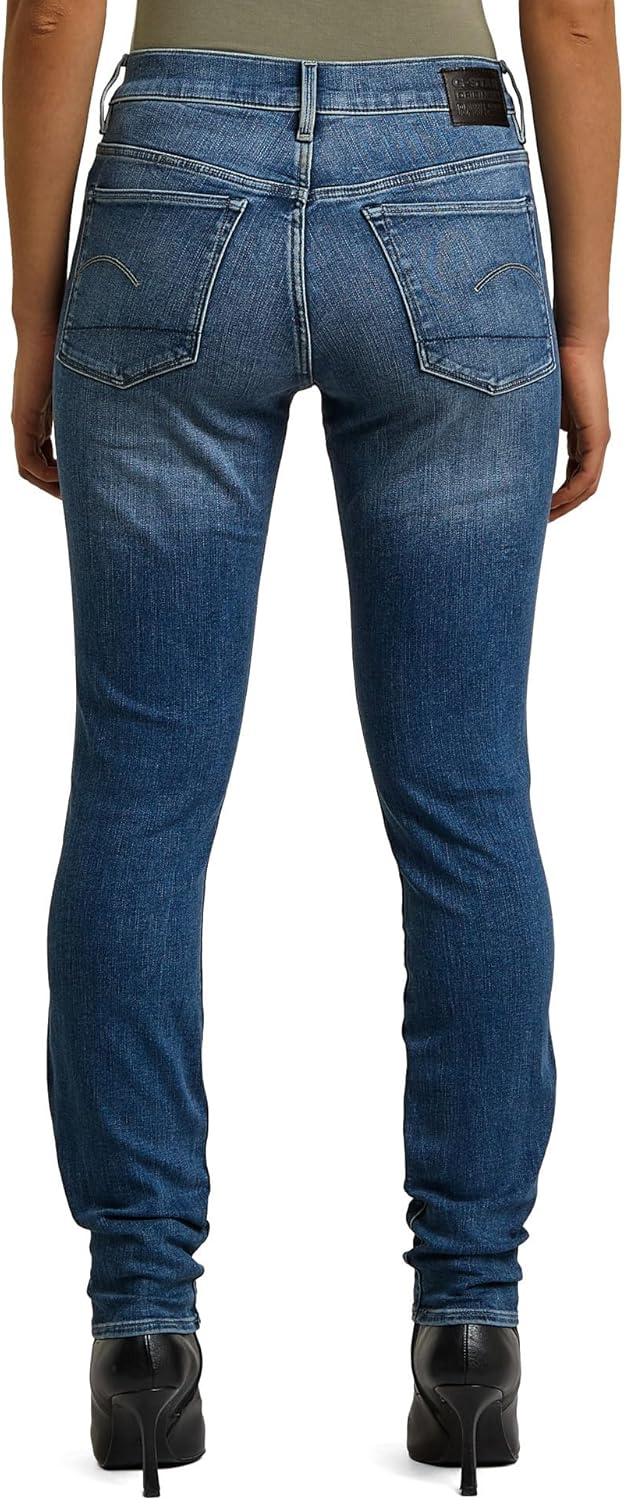 G-STAR RAW Damen Jeans 3301 Skinny Ankle Jeans 23W / 28L Blau (Medium Aged D05175-8968-071), 23W / 2