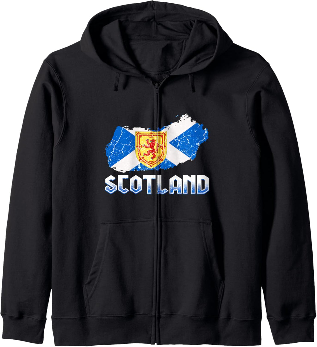 Schottland Flagge Schottisches Wappen Dudelsack Urlaub Land Kapuzenjacke