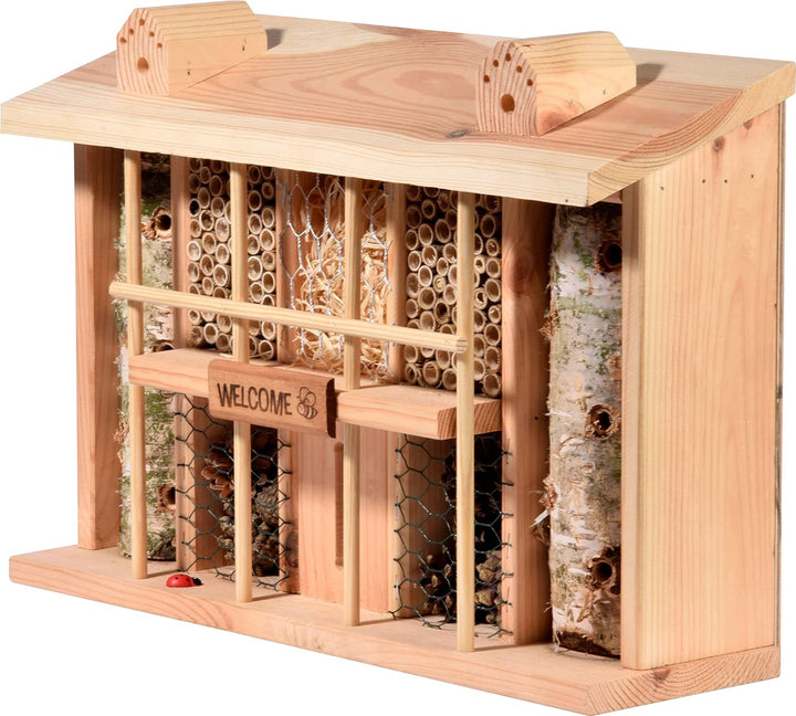 dobar® green label 22390FSCe Grosses Insektenhotel "Alabama"- Nisthilfe für Wildbienen & Insekten -