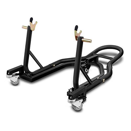 ConStands Mover II Racing - Motorrad Montageständer für KTM 690 Duke Schwarz matt Hinten Rangierhilf