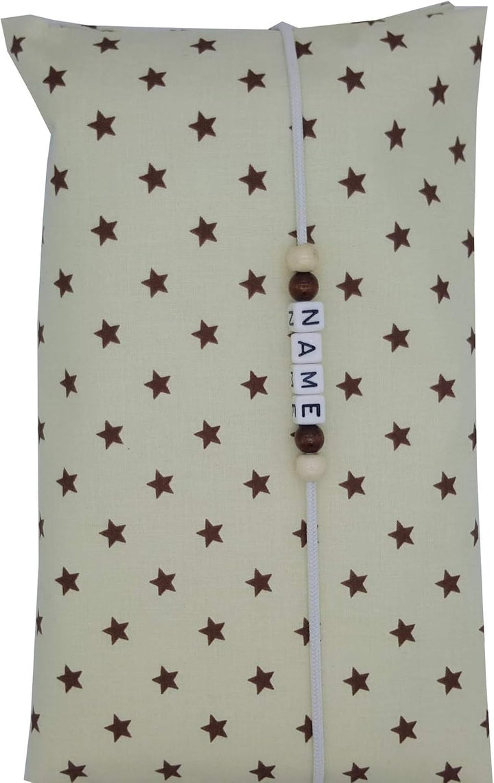 Grosse Windeltasche XXL mit Name Wickeltasche vanille/braun Innen glatte Baumwolle, vanille/braun In