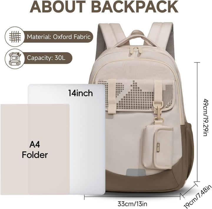Amythe Schulrucksack Jungen Teenager Grosser Kapazität 30L, Rucksack Schule Gymnasium Oberstufe Schu