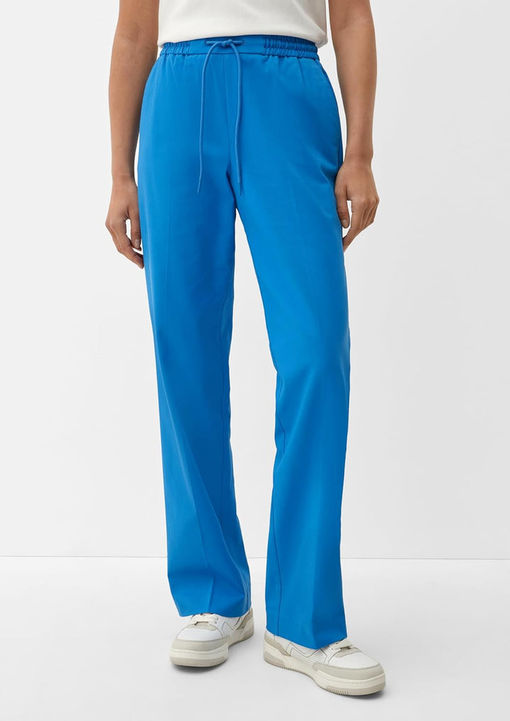 s.Oliver Damen Hose lang, Loose Fit 34 Blau, 34 Blau