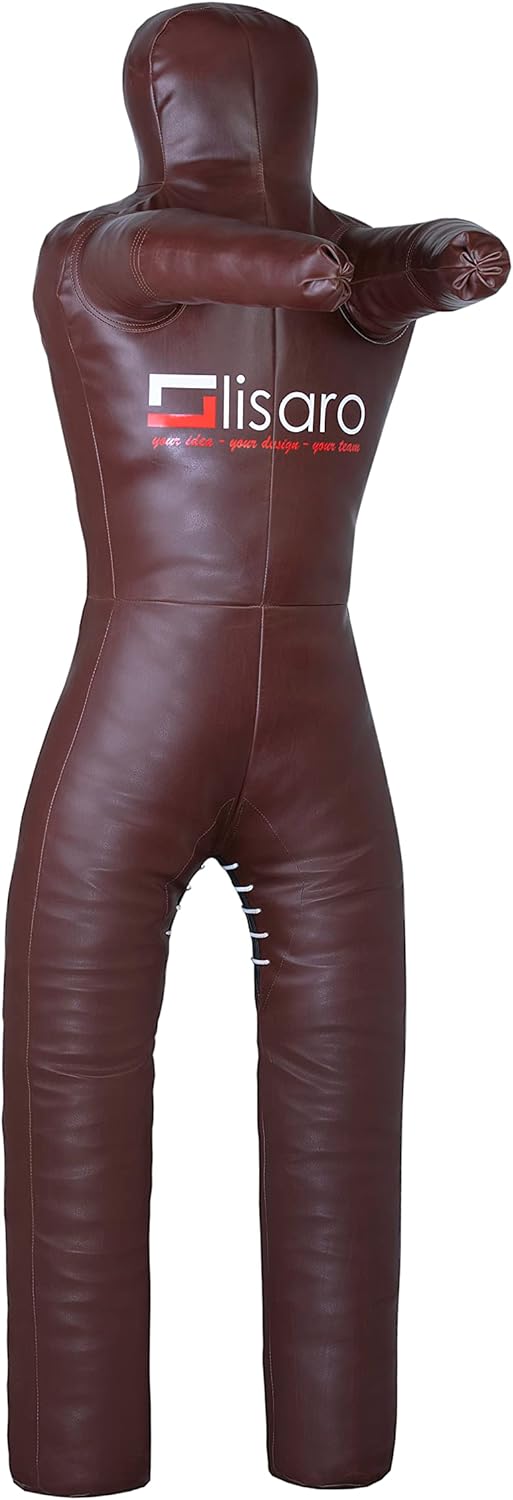 Lisaro Judo Grappling Dummy Gr. 130/145/160/170cm | Box-Dummies | Braun | UNGEFÜLLT | stehend | Schn