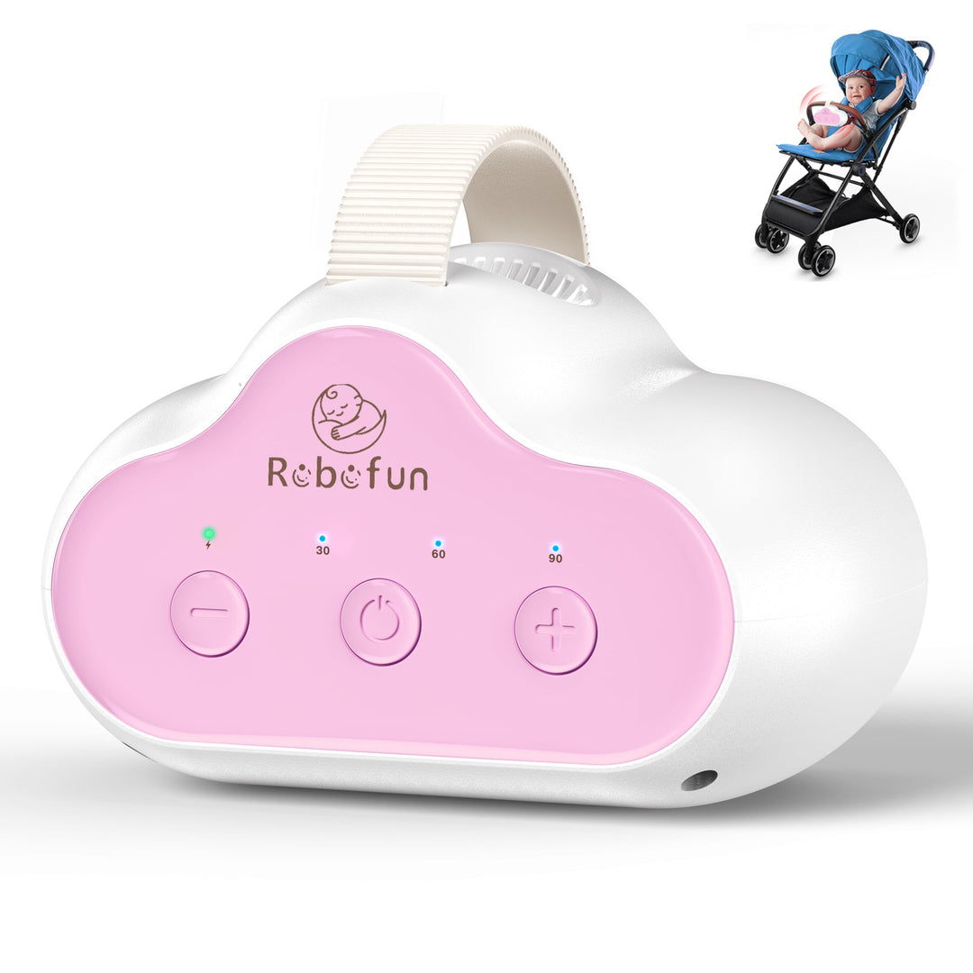 Robofun Kinderwagenschaukler - 2025 Das Original-Schlafhilfe für Babys, 5 Einstellbare Weiss 8, Weis