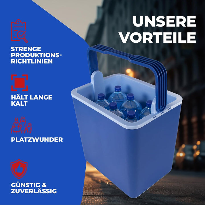 Kühlbox Coolbox Thermobox Picknick Camping 32Liter Warmhaltebox blau