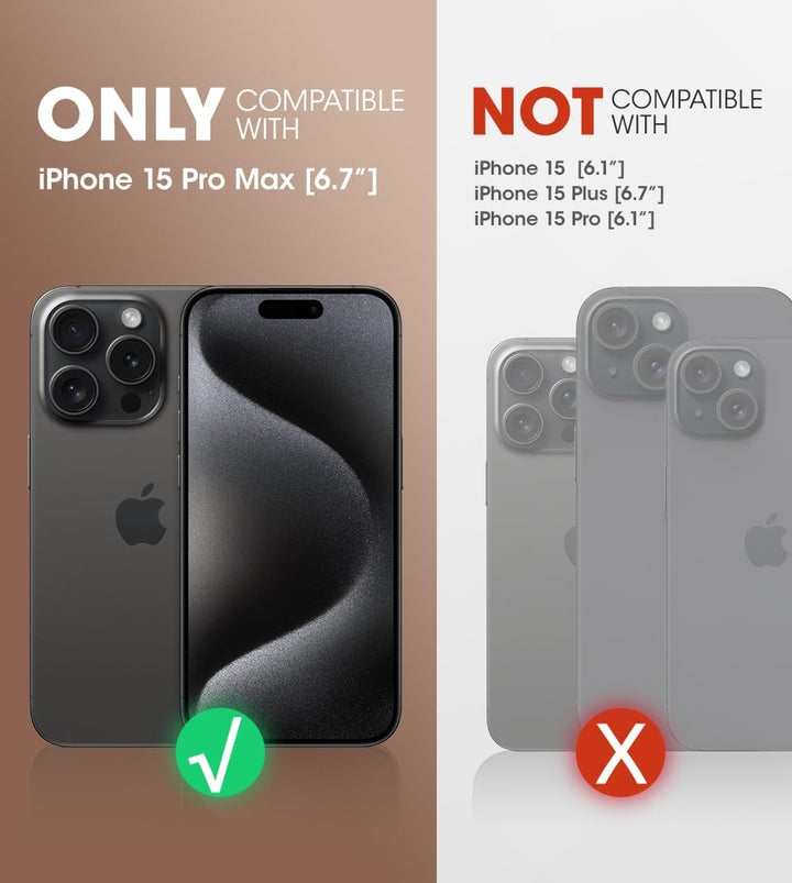 SupCase Outdoor Hülle für iPhone 15 Pro Max (6.7") Handyhülle 360 Grad Case Bumper Schutzhülle Cover