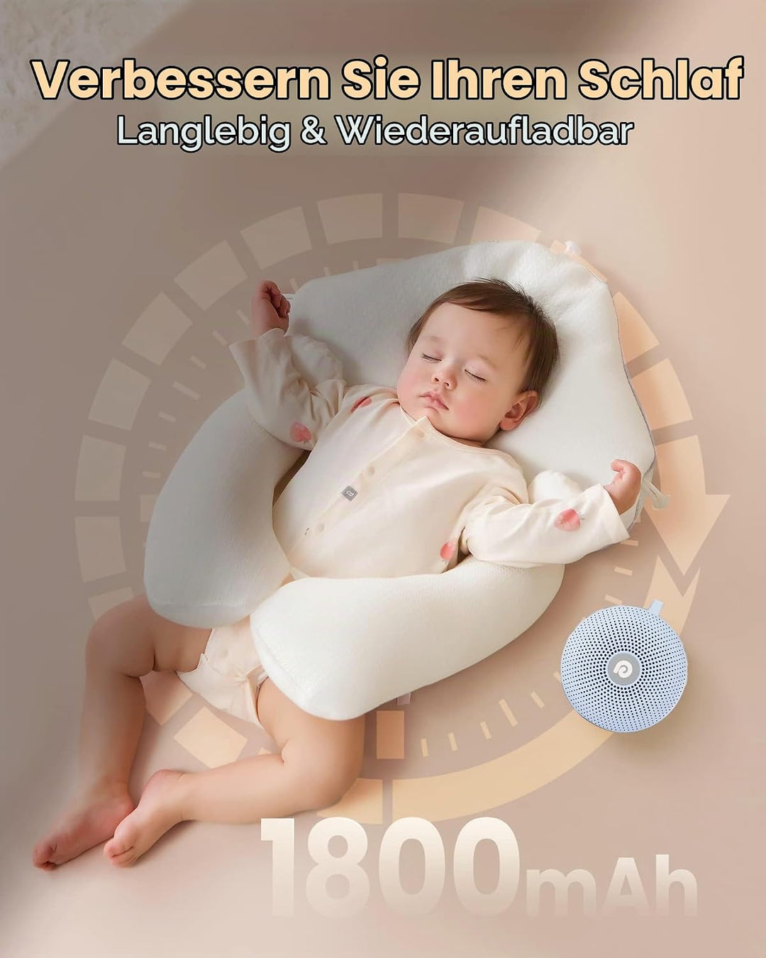 Dreamegg White Noise Machine - D11Max Einschlafhilfe Babys Erwachsene, Portable White Noise Machine