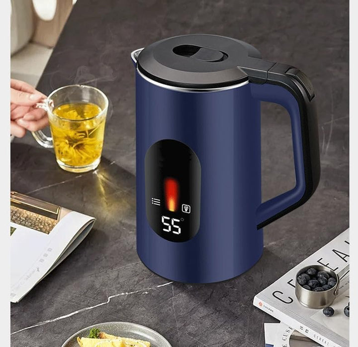 Wasserkocher 3 L, Edelstahl Elektrische Digitale Anzeige Grosse Teekocher 1500 W, Digitalanzeige Ket