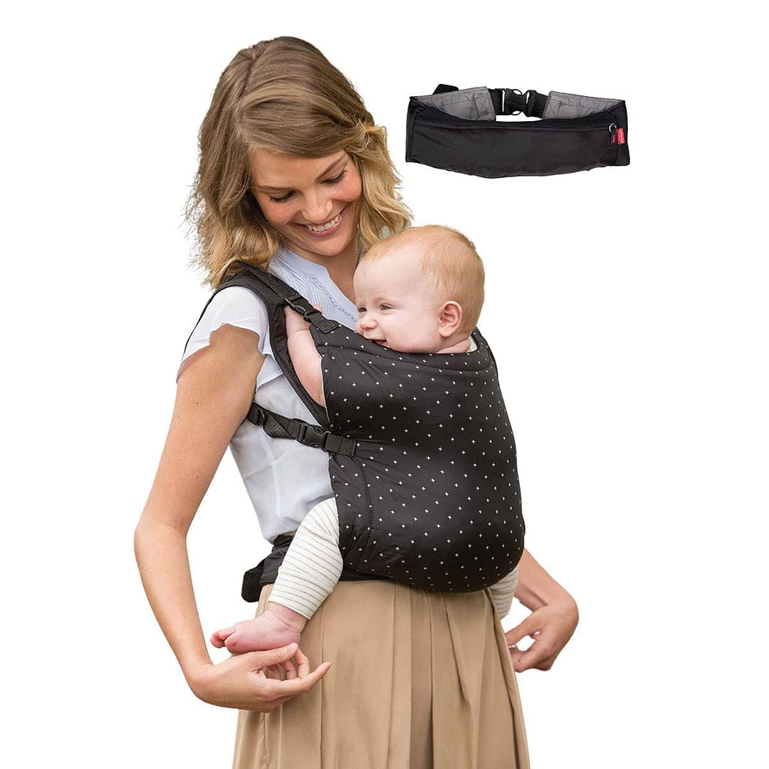 INFANTINO Zip ReiseBabytrage Verstellbare Babytrage mit 4 Tragepositionen für Säuglinge und Kleinkin
