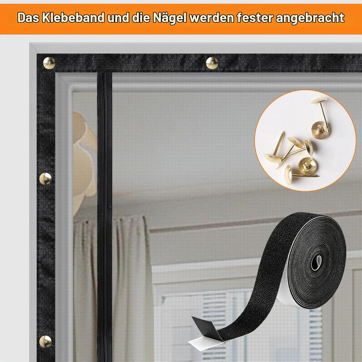DBREAKS Katzennetz für Balkon, Katzengitter Tür mit Reissverschluss Katzen aus Laufen, Türgitter Kat
