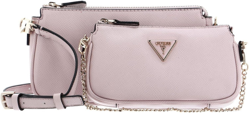 GUESS Damen Noelle Dbl Pouch Crossbody Bag Leichte Rose, Leichte Rose