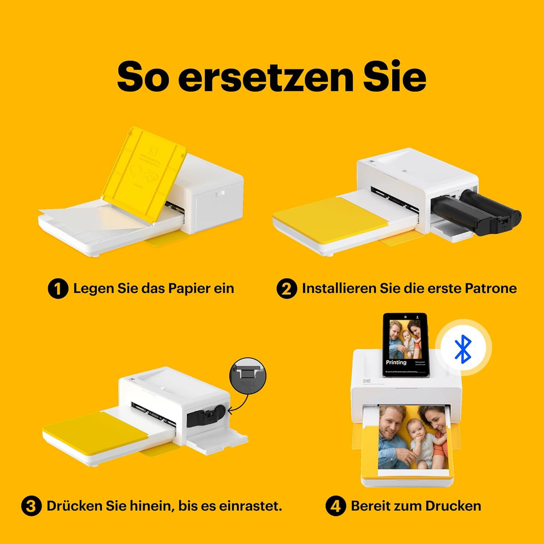 KODAK 4PASS Film-Kartridge(10x15cm) für KODAK Dock und Dock Plus, 80 Blatts 80 Blätter, 80 Blätter