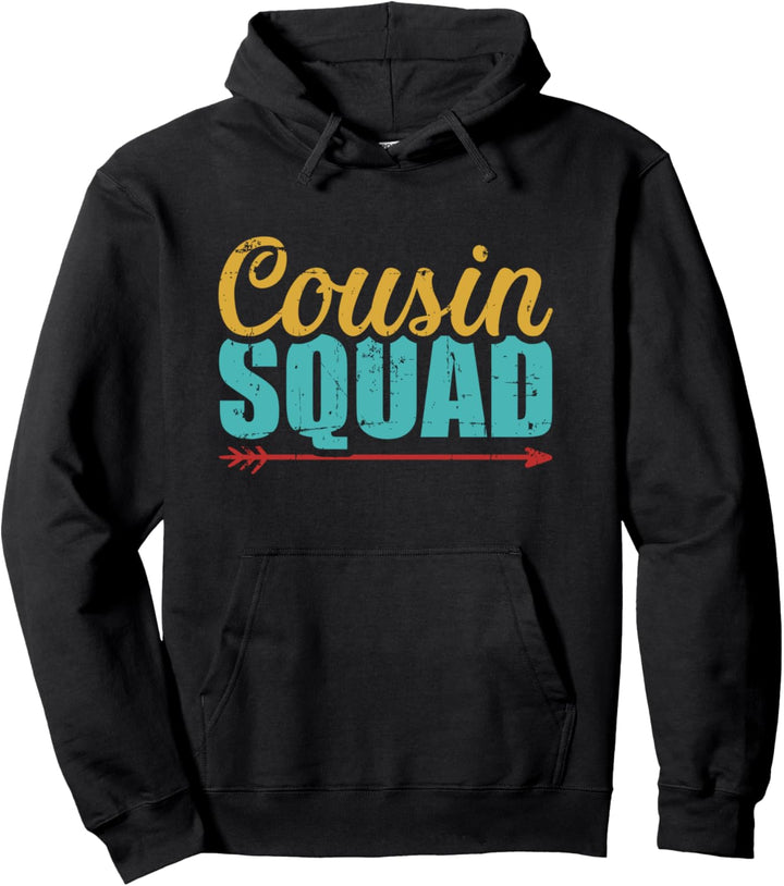 Cousine Squad Vintage Retro Pullover Hoodie
