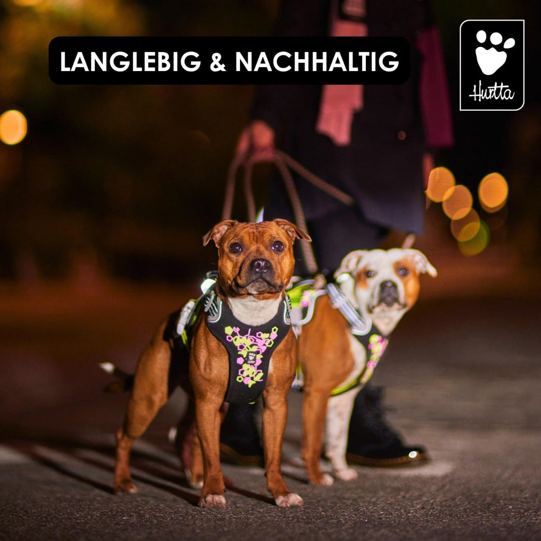 Hurtta Weekend Warrior Neon Hundegeschirr II (Licorice, Lakritz, 55-70 cm) licorice, Lakritz 55-70 c