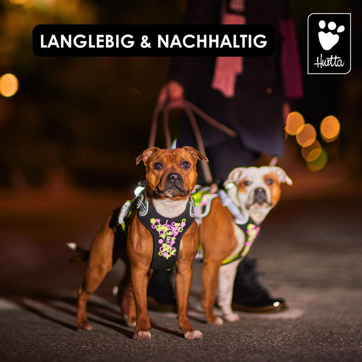 Hurtta Weekend Warrior Neon Hundegeschirr II (Licorice, Lakritz, 55-70 cm) licorice, Lakritz 55-70 c