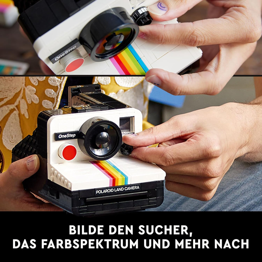 Lego Ideas Polaroid OneStep SX-70 Kamera-Set für Erwachsene, Sammlerstück mit authentischen Details,