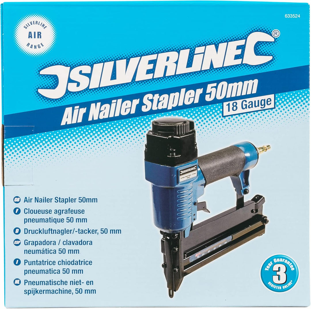Silverline 633524 Druckluftnagler/-tacker, 50 mm 18 Gauge
