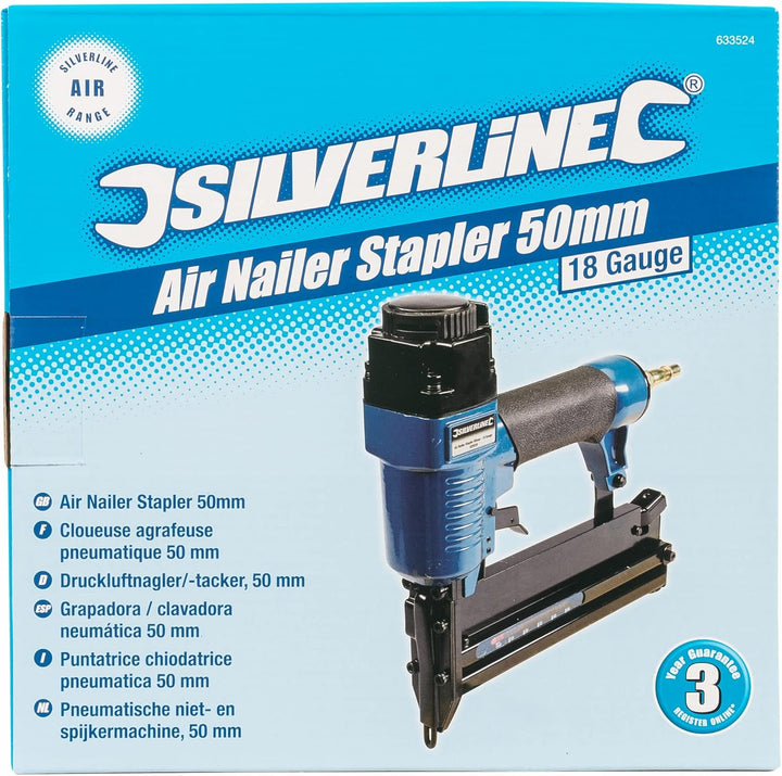 Silverline 633524 Druckluftnagler/-tacker, 50 mm 18 Gauge